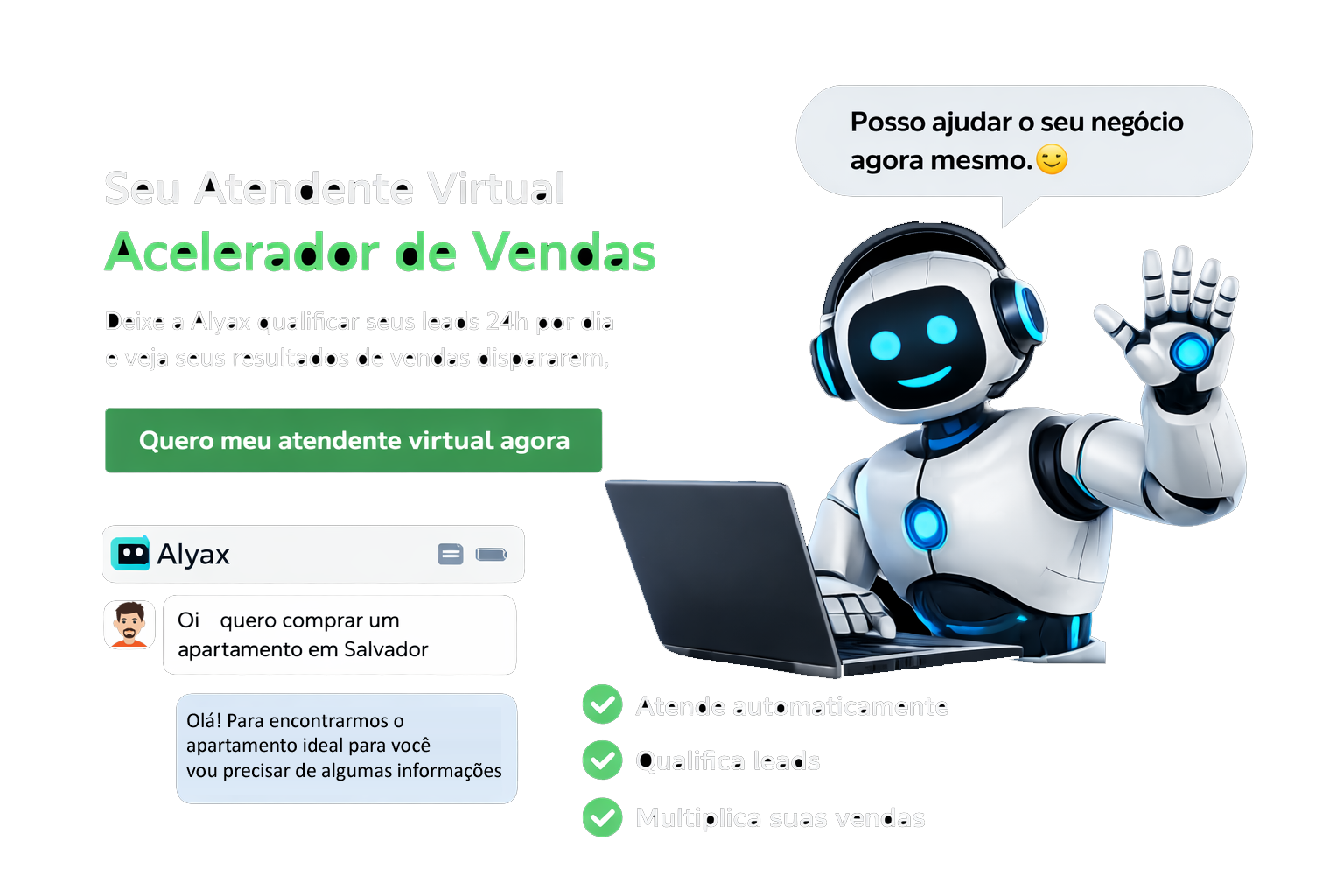 Alex, robô atendente da Alyax